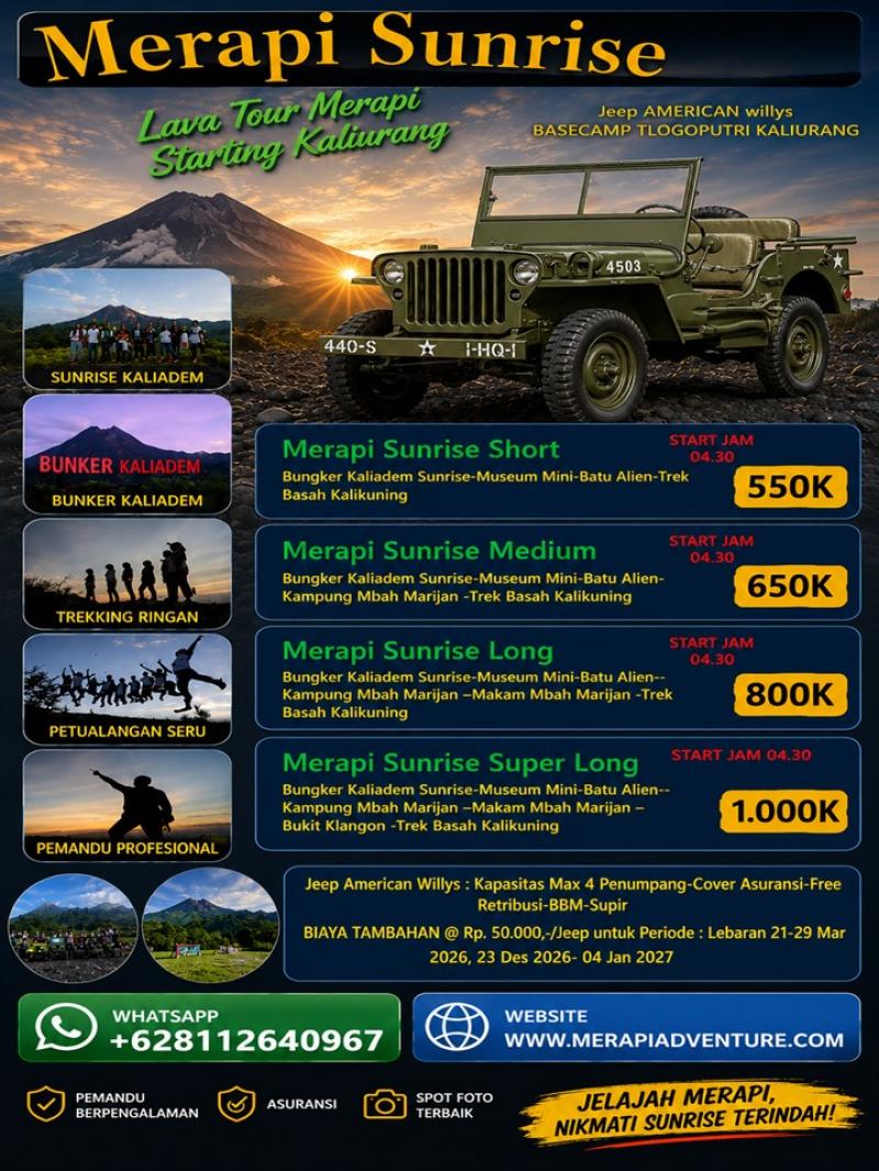 Sunrise Seru di Merapi – Berangkat dari Basecamp Jeep Kaliurang