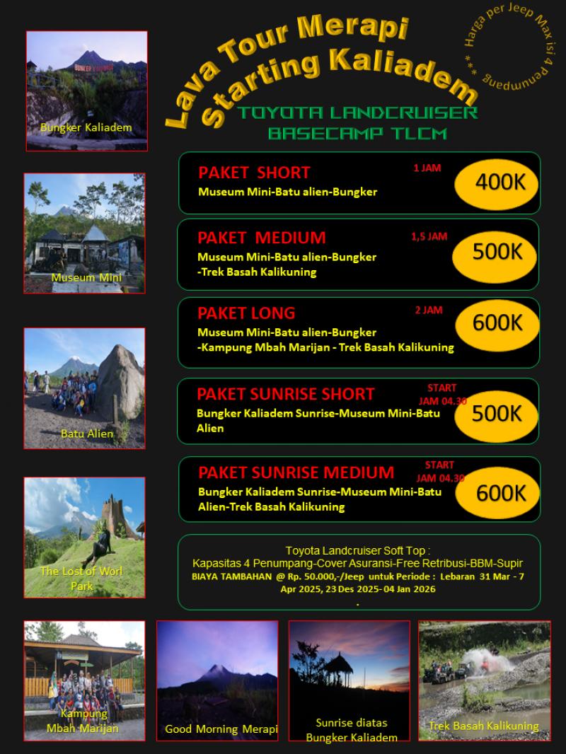 LAVA TOUR MERAPI TOYOTA LANDCRUISER BASECAMP KALIADEM LAVA TOUR MERAPI TOYOTA LANDCRUISER BASECAMP KALIADEM