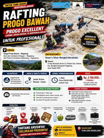 Rafting Progo Bawah Untuk Profesional Basecamp Mungkid Magelang