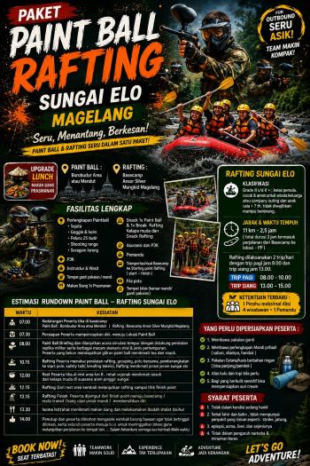 PAINTBALL RAFTING SUNGAI ELO MAGELANG