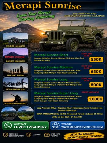 Sunrise Seru di Merapi – Berangkat dari Basecamp Jeep Kaliurang