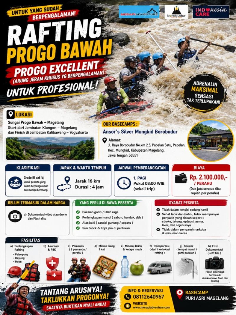 Rafting Progo Bawah Untuk Profesional Basecamp Mungkid Magelang