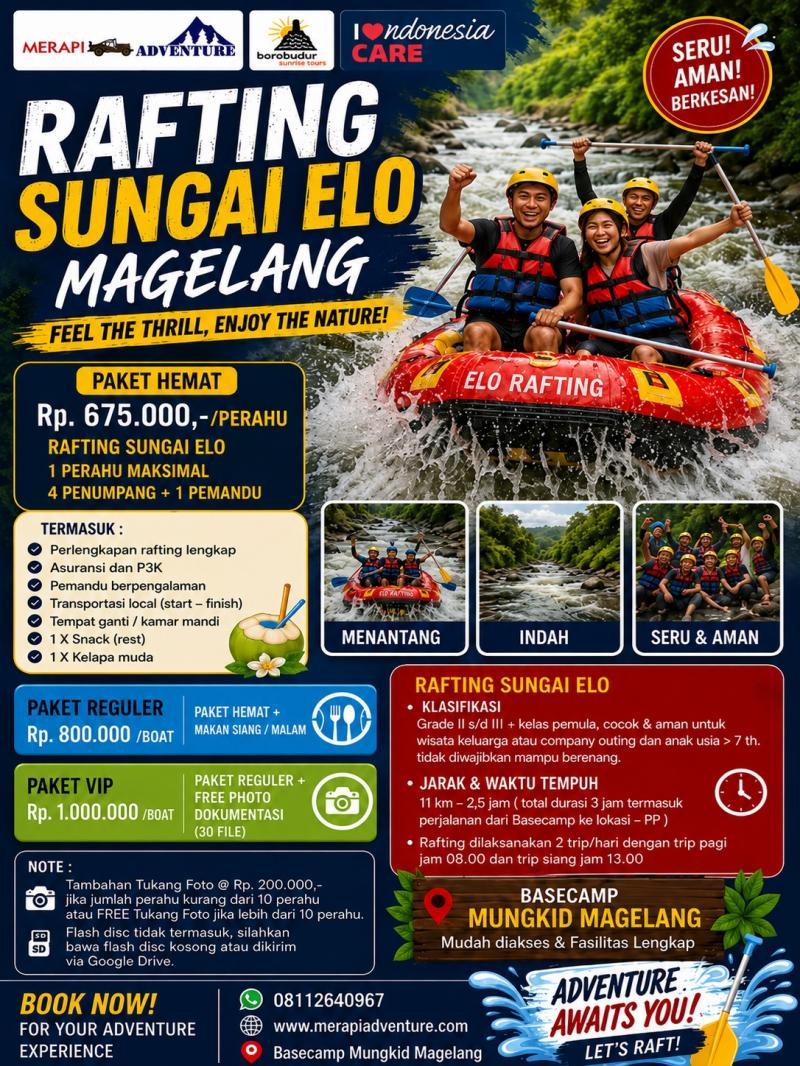 Harga Rafting Sungai Elo Magelang Harga Rafting Sungai Elo Magelang