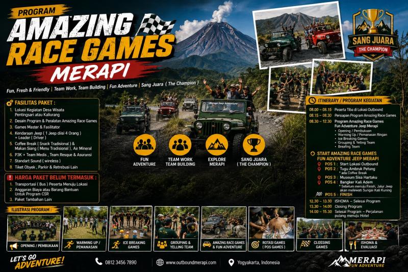 AMAZING RACE GAMES FUN ADVENTURE JEEP MERAPI AMAZING RACE GAMES FUN ADVENTURE JEEP MERAPI