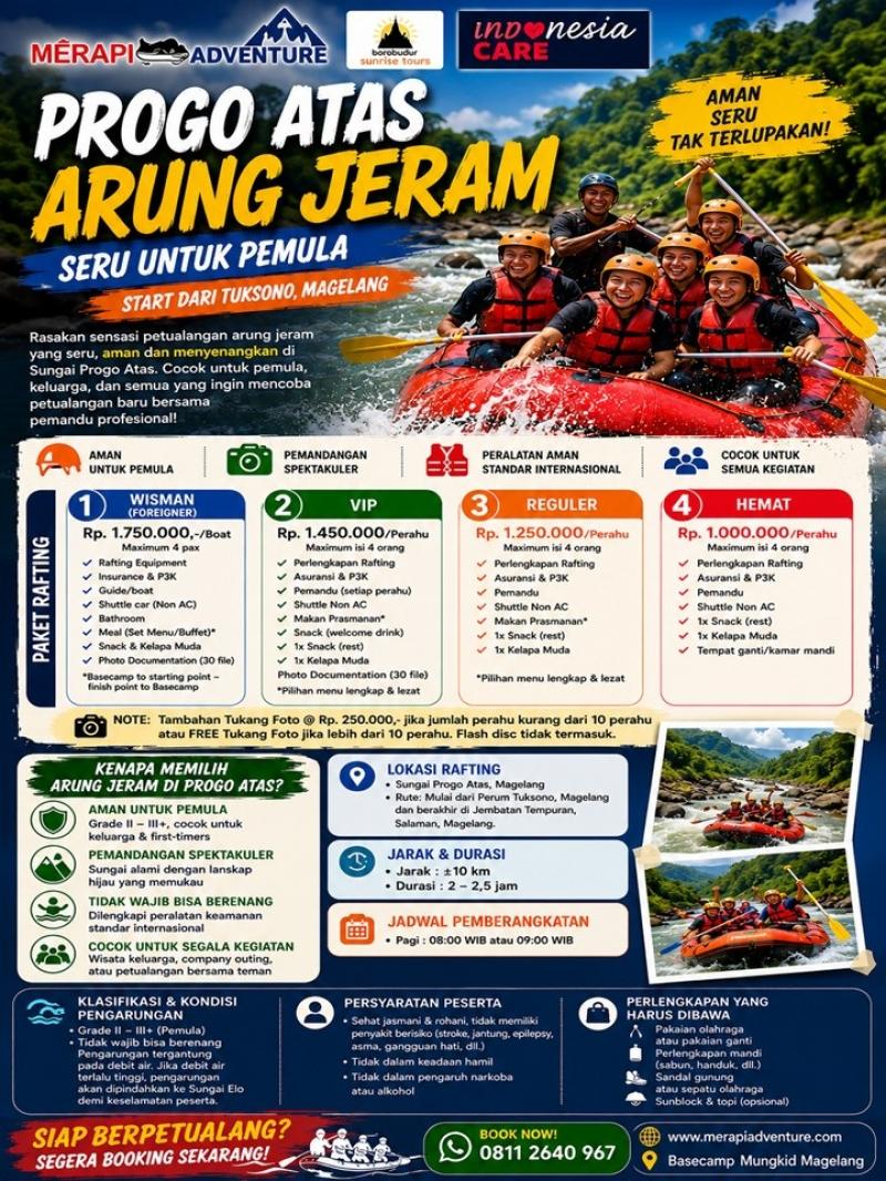 Progo Atas Arung Jeram untuk Pemula Starting Tuksono Magelang 