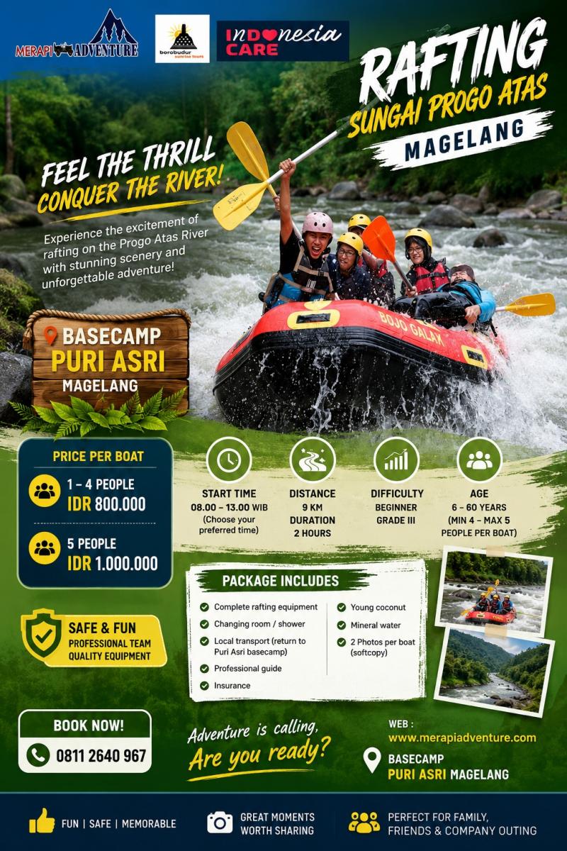 Rafting Sungai Progo Atas Starting Puri Asri Rafting Sungai Progo Atas Starting Puri Asri