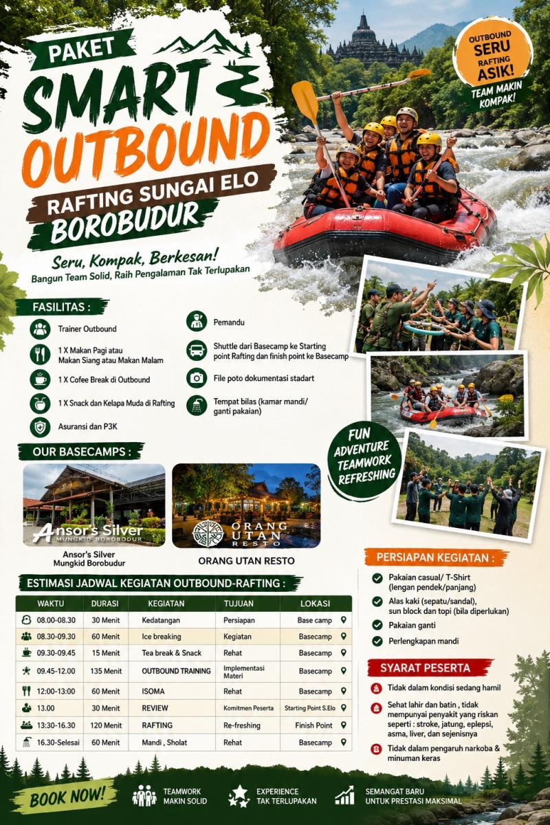 SMART OUTBOUND RAFTING SUNGAI ELO BOROBUDUR SMART OUTBOUND RAFTING SUNGAI ELO BOROBUDUR