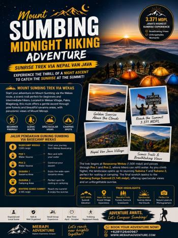 Mount Sumbing Sunrise Trek via Nepal Van Java