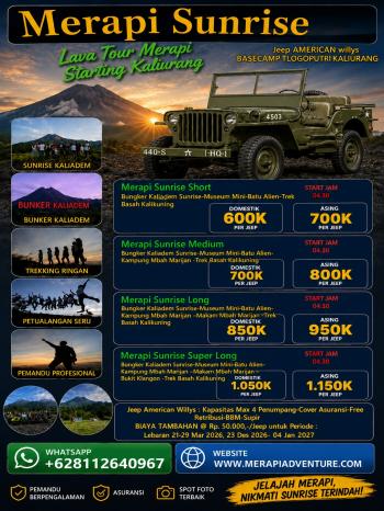 Sunrise Seru di Merapi – Berangkat dari Basecamp Jeep Kaliurang